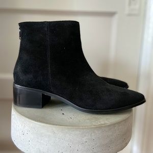 OAK NYC Black Suede Ankle Booties Chelsea Boots